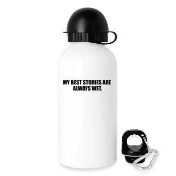 My best stories are always wet - Drinks Bottle with Lid 500 ml - white - Right
