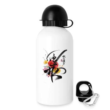 Resilience Japan Calligraphy Flowers - Drinks Bottle with Lid 500 ml - white - Right