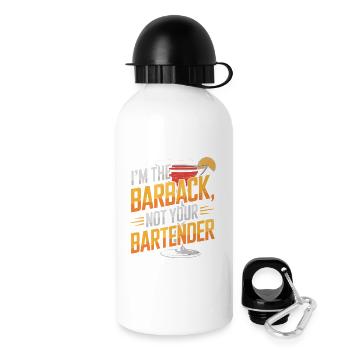 Je suis le barback, pas votre humour de barman - Gourde avec bouchon 500 ml - blanc - Droite