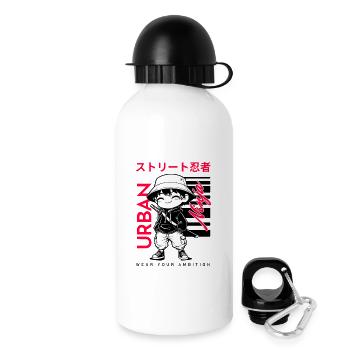Urban Ninja Kawaii Street Samurai Streetwear Manga - Drinks Bottle with Lid 500 ml - white - Right