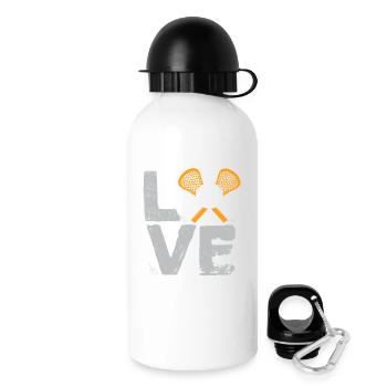 Amour Crosse Minimal Bâton Balle Sports Mode de vie - Gourde avec bouchon 500 ml - blanc - Droite