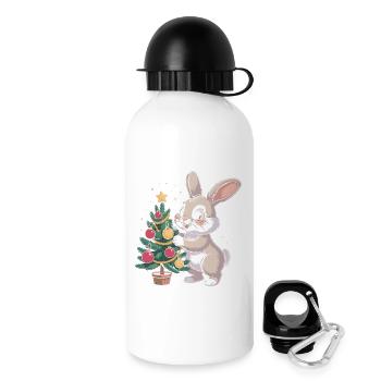 Le lapin de Pâques décore le sapin - Gourde avec bouchon 500 ml - blanc - Droite