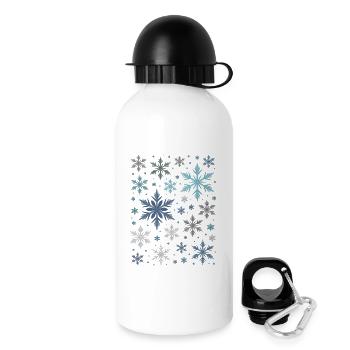 Snowflakes Winter Christmas - Drinks Bottle with Lid 500 ml - white - Right