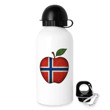 Norwegen - Trinkflasche mit Deckel 500 ml - Weiß - Rechts