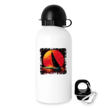 Voilier des années 90 - Gourde avec bouchon 500 ml - blanc - Droite