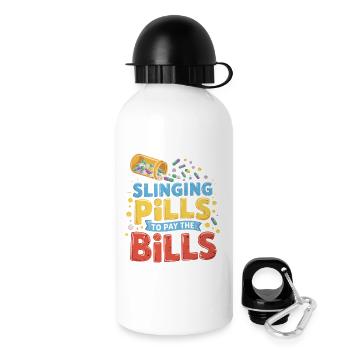 Pills against the bills - Drinks Bottle with Lid 500 ml - white - Right