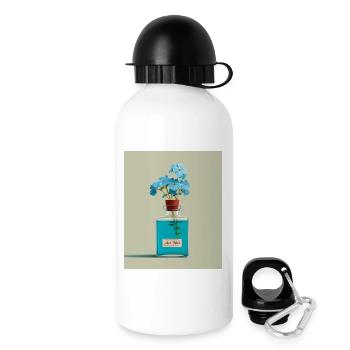 Aqua Tofana Feministisches Kunstdesign | Historische Frauen - Trinkflasche mit Deckel 500 ml - Weiß - Rechts