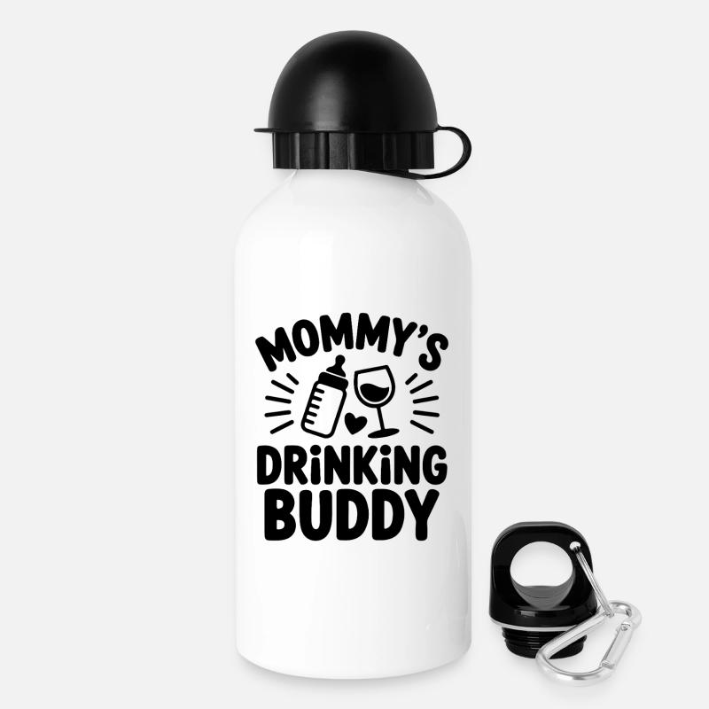 Mommy's Drinking Buddy - Drinks Bottle with Lid 500 ml - white