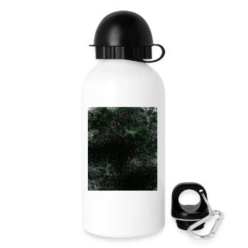 Dunkle Grüntextur mit Flecken - Trinkflasche mit Deckel 500 ml - Weiß - Rechts