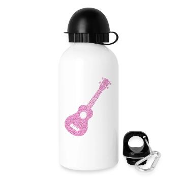 Hawaiian Ukulele Uke Diamonds - Trinkflasche mit Deckel 500 ml - Weiß - Rechts