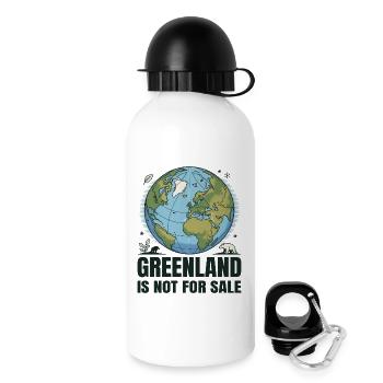 Le Groenland n’est pas à vendre - Gourde avec bouchon 500 ml - blanc - Droite