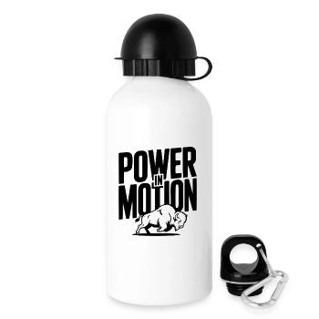 Puissance en mouvement - Gourde avec bouchon 500 ml - blanc - Droite