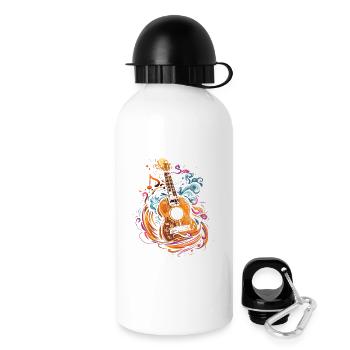 Ukulele - Trinkflasche mit Deckel 500 ml - Weiß - Rechts