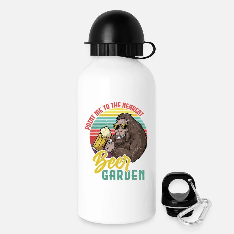Sasquatch Beer Garden Retro - Drinks Bottle with Lid 500 ml - white