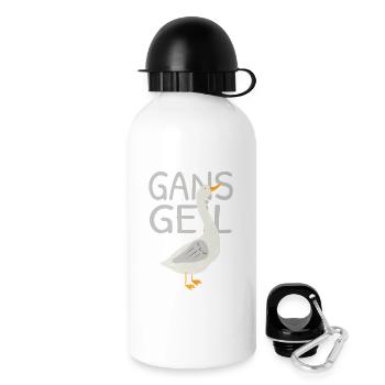 Goose horny – Jeu de mots drôle sur l’oie - Gourde avec bouchon 500 ml - blanc - Droite