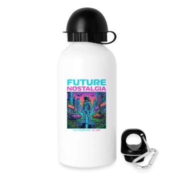 Nostalgia for the future of the space city - Drinks Bottle with Lid 500 ml - white - Right