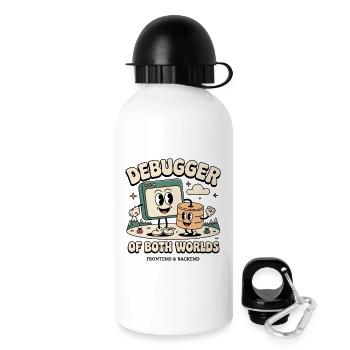 Debugger beider Welten | Debugging Dev - Trinkflasche mit Deckel 500 ml - Weiß - Rechts