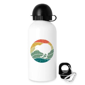 Oiseau néo-zélandais mignon Kiwi Rétro Vintage - Gourde avec bouchon 500 ml - blanc - Droite