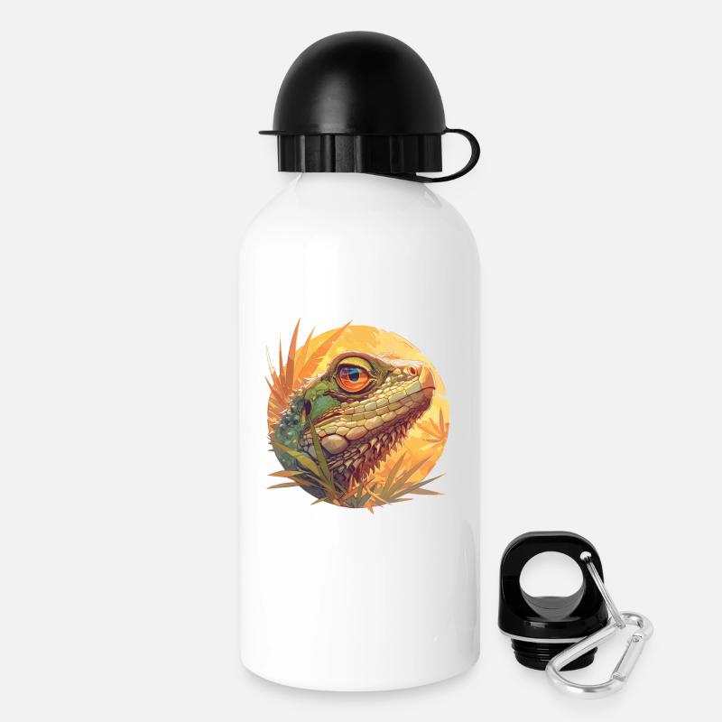 Lizards Lizard - Drinks Bottle with Lid 500 ml - white