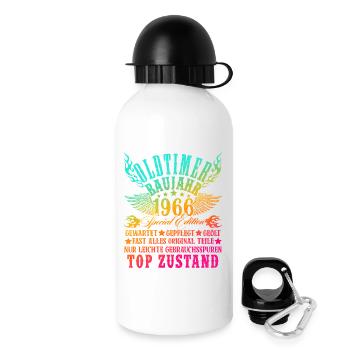 60. Geburtstag 60 Jahre Deko 1965 Geschenk Lustig - Trinkflasche mit Deckel 500 ml - Weiß - Rechts