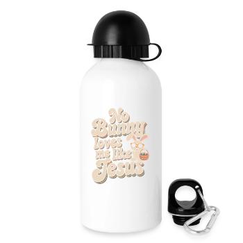Aucun lapin ne m’aime comme Jésus - Gourde avec bouchon 500 ml - blanc - Droite
