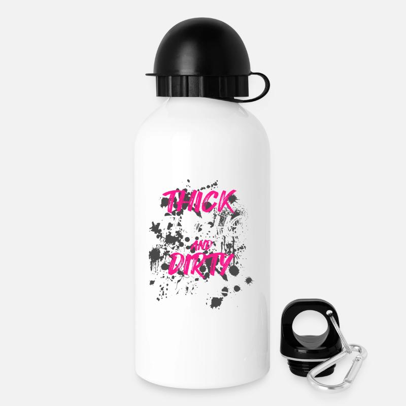 Dirty vibes Schlammlauf Mud Run Muddy Race - Drinks Bottle with Lid 500 ml - white