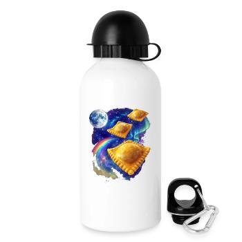 Weltraum Ravioli - Trinkflasche mit Deckel 500 ml - Weiß - Rechts