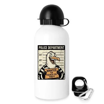 Mouette espiègle disant de l’humour nord-allemand - Gourde avec bouchon 500 ml - blanc - Droite