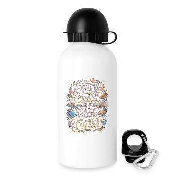 Enseignant en primaire : chaque enfant est enseignant Carrière - Gourde avec bouchon 500 ml - blanc - Droite
