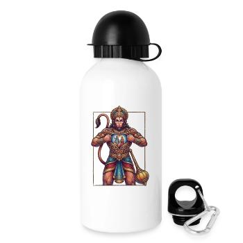 Hanuman Brust der Götter - Trinkflasche mit Deckel 500 ml - Weiß - Rechts