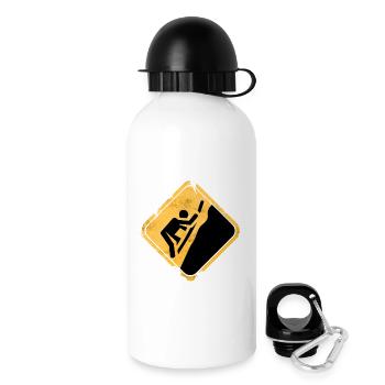Signe d’alerte jaune pour l’escalade - Gourde avec bouchon 500 ml - blanc - Droite