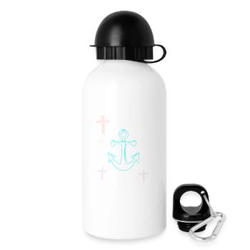 Pastel Neon Anchor with Star Accents - Drinks Bottle with Lid 500 ml - white - Right