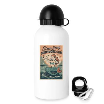 Le chant de la sirène survécu | Mythe de la sirène - Gourde avec bouchon 500 ml - blanc - Droite