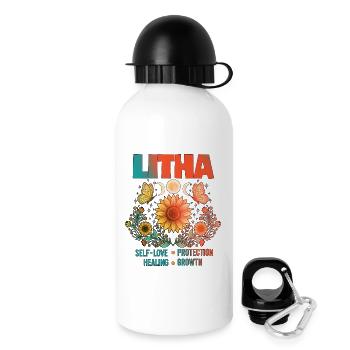 Litha Pagan Solstice d’été Midsommar - Gourde avec bouchon 500 ml - blanc - Droite
