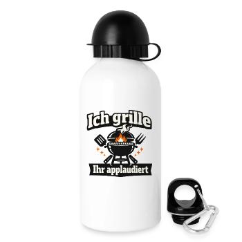 Ich grille ihr applaudiert lustig fürs BBQ - Trinkflasche mit Deckel 500 ml - Weiß - Rechts
