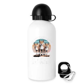 Dingo Australischer Wildhund Tierliebhaber Design - Trinkflasche mit Deckel 500 ml - Weiß - Rechts