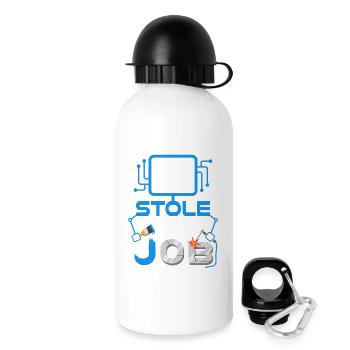 AI Stole My Job Funny Tech Graphic - Trinkflasche mit Deckel 500 ml - Weiß - Rechts