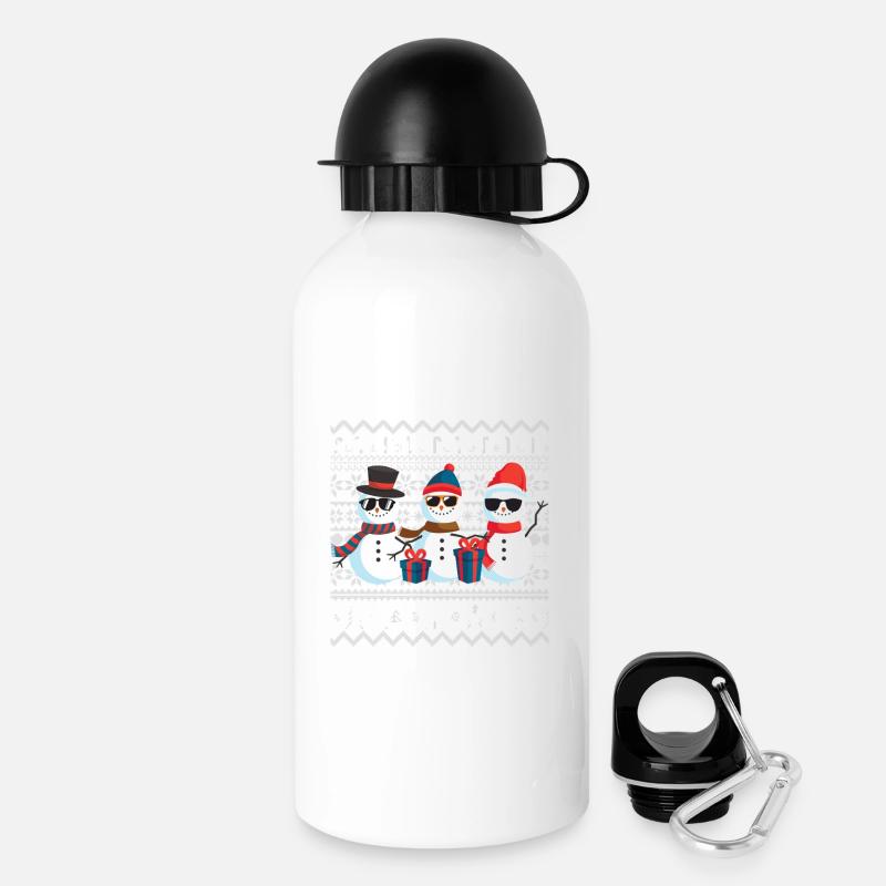 Snowmies Weihnachten Ugly Christmas Sweater - Drinks Bottle with Lid 500 ml - white