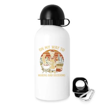 Grilling Humor On My Way To Making Bad Decisions - Drinks Bottle with Lid 500 ml - white - Right