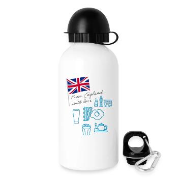 EXANGLIA (Blue + Grey Text) - Drinks Bottle with Lid 500 ml - white - Right