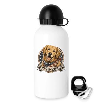 Flag Dog 1776–2026 - Drinks Bottle with Lid 500 ml - white - Right