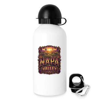 Ornement paysager viticole de la Napa Valley - Gourde avec bouchon 500 ml - blanc - Droite