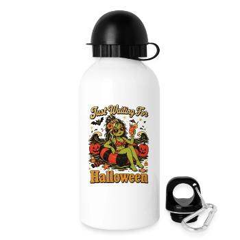Goule d’été qui attend juste Halloween - Gourde avec bouchon 500 ml - blanc - Droite