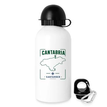 Carte souvenir de voyage de Cantabrie Santander Espagne - Gourde avec bouchon 500 ml - blanc - Droite