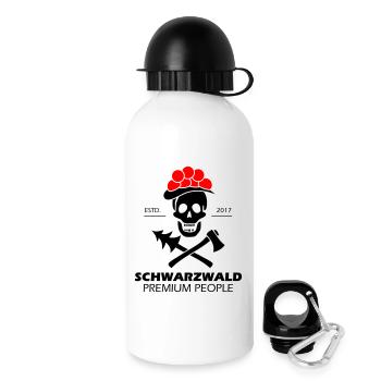Black Forest Skull Bollenhut - Premium Design - Gourde avec bouchon 500 ml - blanc - Droite