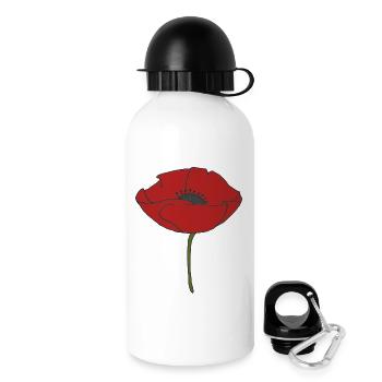 mohnblume - Trinkflasche mit Deckel 500 ml - Weiß - Rechts