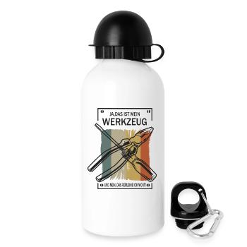 Mein Werkzeug Verleihe ich nicht ! - Trinkflasche mit Deckel 500 ml - Weiß - Rechts