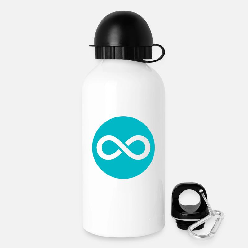 Infinite Loop - Drinks Bottle with Lid 500 ml - white