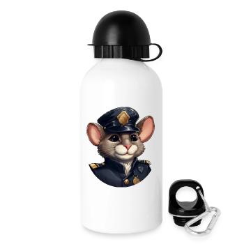 Mice Policeman - Drinks Bottle with Lid 500 ml - white - Right