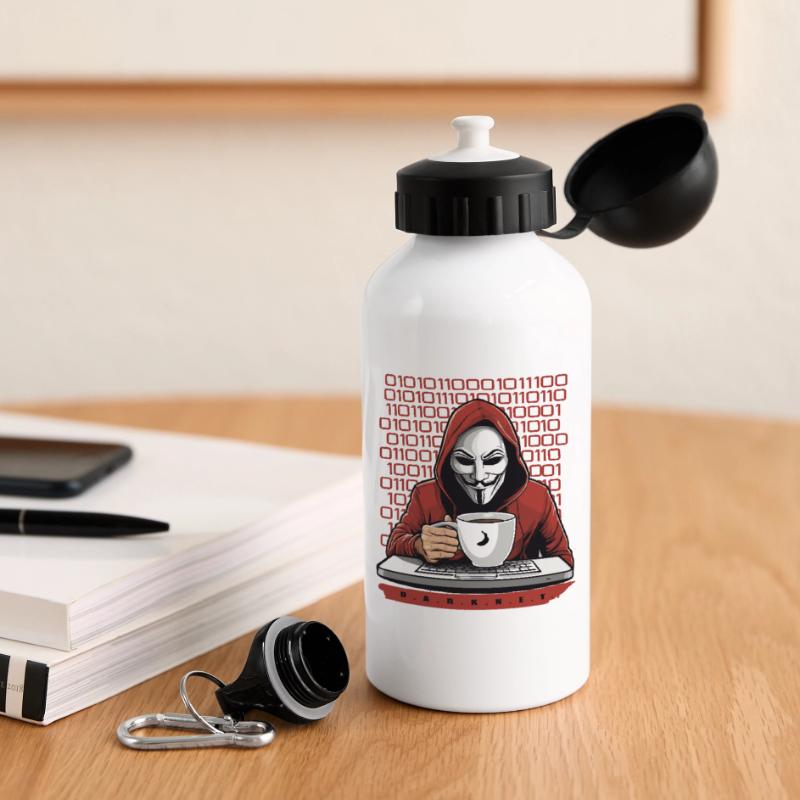 Anonymous Hacker Drinks Bottle with Lid 500 ml